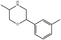 Morpholine, 5-methyl-2-(3-methylphenyl)- Structure