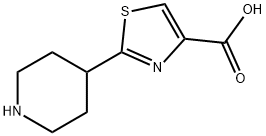 2-(哌啶-4-基)噻唑-4-羧酸 结构式