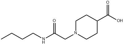 1-(2-(丁基氨基)-2-氧代乙基)哌啶-4-羧酸, 1181679-89-9, 结构式