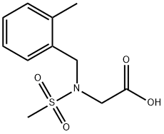 {N-[(2-Methylphenyl)methyl]methanesulfonamido}acetic acid Struktur