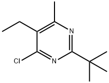 Pyrimidine, 4-chloro-2-(1,1-dimethylethyl)-5-ethyl-6-methyl- Structure
