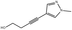 3-Butyn-1-ol, 4-(1-methyl-1H-pyrazol-4-yl)- Structure