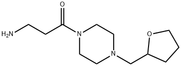 1-Propanone, 3-amino-1-[4-[(tetrahydro-2-furanyl)methyl]-1-piperazinyl]- Structure