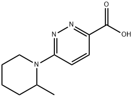 3-Pyridazinecarboxylic acid, 6-(2-methyl-1-piperidinyl)- Structure