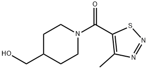 Methanone, [4-(hydroxymethyl)-1-piperidinyl](4-methyl-1,2,3-thiadiazol-5-yl)- 结构式