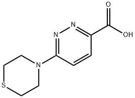 3-Pyridazinecarboxylic acid, 6-(4-thiomorpholinyl)- Structure