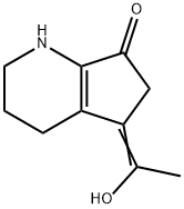 7H-Cyclopenta[b]pyridin-7-one, 1,2,3,4,5,6-hexahydro-5-(1-hydroxyethylidene)-,118355-70-7,结构式