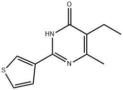 4(3H)-Pyrimidinone, 5-ethyl-6-methyl-2-(3-thienyl)- Structure