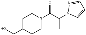 1-Propanone, 1-[4-(hydroxymethyl)-1-piperidinyl]-2-(1H-pyrazol-1-yl)-|1-(4-(羟甲基)哌啶-1-基)-2-(1H-吡唑-1-基)丙-1-酮