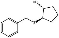 Cyclopentanol, 2-[(phenylmethyl)thio]-, (1R-trans)- (9CI) Structure