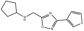 N-{[3-(Thiophen-3-yl)-1,2,4-oxadiazol-5-yl]methyl}cyclopentanamine Structure