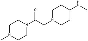 2-[4-(甲基氨基)哌啶-1-基]-1-(4-甲基哌嗪-1-基)乙-1-酮,1184446-20-5,结构式