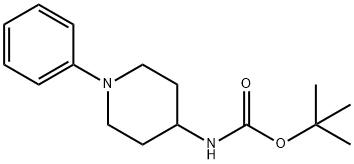 Carbamic acid, N-(1-phenyl-4-piperidinyl)-, 1,1-dimethylethyl ester 结构式