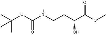 Methyl (R)-4-((tert-butoxycarbonyl)amino)-2-hydroxybutanoate Struktur