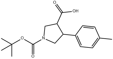 1,3-Pyrrolidinedicarboxylic acid, 4-(4-methylphenyl)-, 1-(1,1-dimethylethyl) ester Struktur