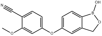 4-[(1,3-Dihydro-1-hydroxy-2,1-benzoxaborol-5-yl)oxy]-2-methoxy-benzonitrile 化学構造式