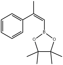 1,3,2-Dioxaborolane, 4,4,5,5-tetramethyl-2-[(1Z)-2-phenyl-1-propen-1-yl]- Structure