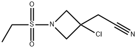 3-Azetidineacetonitrile, 3-chloro-1-(ethylsulfonyl)- Struktur