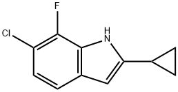 6-氯-2-环丙基-7-氟-1H-吲哚 结构式