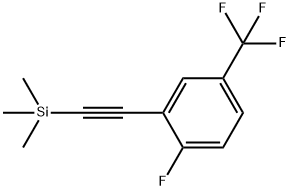 Benzene, 1-fluoro-4-(trifluoromethyl)-2-[2-(trimethylsilyl)ethynyl]- 化学構造式