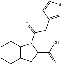 1H-Indole-2-carboxylic acid, octahydro-1-[2-(3-thienyl)acetyl]- Structure