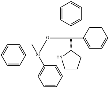 (S)-2-(((甲基二苯基甲硅烷基)氧基)二苯基甲基)吡咯烷 结构式