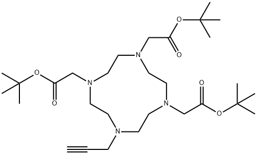 1,4,7,10-Tetraazacyclododecane-1,4,7-triacetic acid, 10-(2-propyn-1-yl)-, 1,4,7-tris(1,1-dimethylethyl) ester Structure