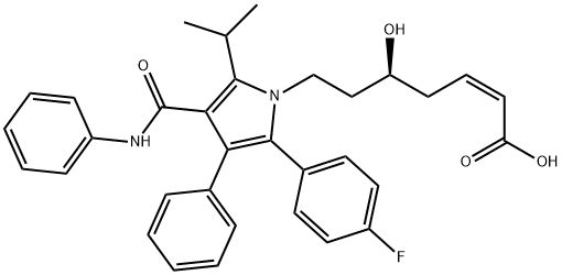 (2Z)-2,3-Dehydroxy Atorvastatin (>90% Z) 化学構造式