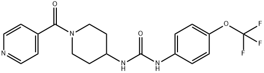 1-(1-Isonicotinoylpiperidin-4-yl)-3-(4-(trifluoromethoxy)phenyl)urea,1191908-84-5,结构式