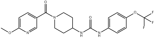 1-(1-(6-Methoxynicotinoyl)piperidin-4-yl)-3-(4-(trifluoromethoxy)phenyl)urea,1191908-85-6,结构式