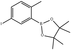 1,3,2-Dioxaborolane, 2-(5-iodo-2-methylphenyl)-4,4,5,5-tetramethyl- Structure