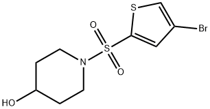 1-[(4-Bromo-2-thienyl)sulfonyl]piperidin-4-ol 结构式