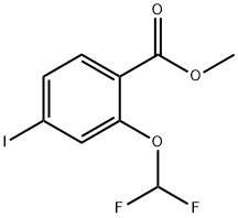 Benzoic acid, 2-(difluoromethoxy)-4-iodo-, methyl ester 结构式