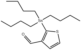 3-Thiophenecarboxaldehyde, 2-(tributylstannyl)- Structure