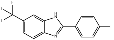 1H-Benzimidazole, 2-(4-fluorophenyl)-6-(trifluoromethyl)- Structure