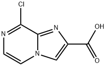 Imidazo[1,2-a]pyrazine-2-carboxylic acid, 8-chloro- 化学構造式