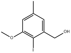 Benzenemethanol, 2-iodo-3-methoxy-5-methyl- Structure
