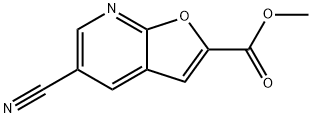 Furo[2,3-b]pyridine-2-carboxylic acid, 5-cyano-, methyl ester,1198420-95-9,结构式