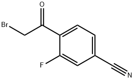 Benzonitrile, 4-(2-bromoacetyl)-3-fluoro- Struktur