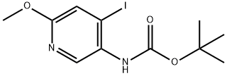 (6-Methoxy-4-iodo-pyridin-3-yl)-carbamic Acid tert-Butyl Ester Struktur