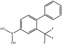 Boronic acid, B-[2-(trifluoromethyl)[1,1'-biphenyl]-4-yl]- Structure