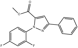 1H-Pyrazole-5-carboxylic acid, 1-(2,4-difluorophenyl)-3-phenyl-, methyl ester Structure