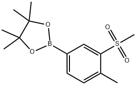 1,3,2-Dioxaborolane, 4,4,5,5-tetramethyl-2-[4-methyl-3-(methylsulfonyl)phenyl]- Struktur