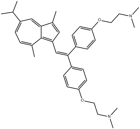 Ethanamine, 2,2'-[[2-[3,8-dimethyl-5-(1-methylethyl)-1-azulenyl]ethenylidene]bis(4,1-phenyleneoxy)]bis[N,N-dimethyl-