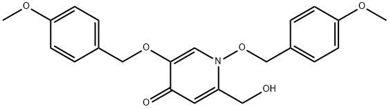 4(1H)-Pyridinone, 2-(hydroxymethyl)-1,5-bis[(4-methoxyphenyl)methoxy]- Struktur