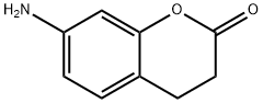 2H-1-Benzopyran-2-one, 7-amino-3,4-dihydro- Struktur