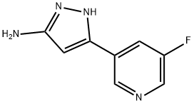 1H-Pyrazol-3-amine, 5-(5-fluoro-3-pyridinyl)- Struktur