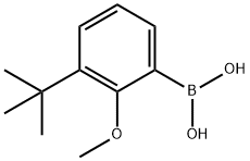 (3-(叔丁基)-2-甲氧基苯基)硼酸 结构式