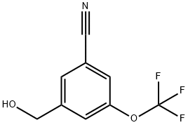 3-(Hydroxymethyl)-5-(trifluoromethoxy)benzonitrile Structure