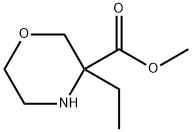 3-Morpholinecarboxylic acid, 3-ethyl-,methylester,1206229-18-6,结构式